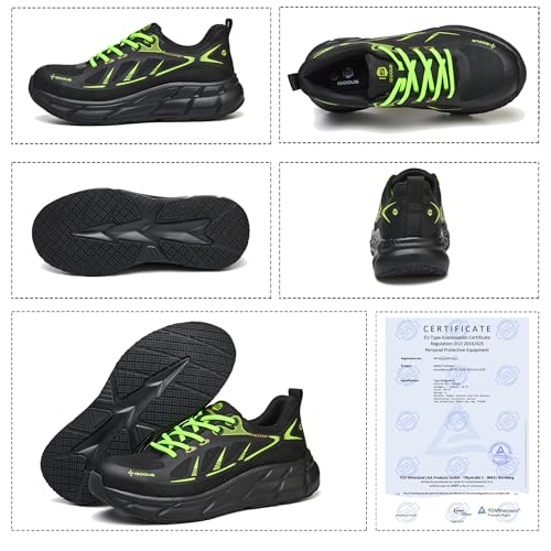 Safety Shoes Men Work Sneakers Women Comfortable Lightweight Safety Shoes with Breathable Steel Toe Caps