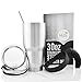 MdSiY Insulated Coffee Mug Set - 30 Oz Stainless Steel Tumbler with Straw, Spill Proof Lids, Cleaner Brush and Amazing Handle - Fits Yeti Coffee Travel Mug, Rtic, Ozark Trail, and More