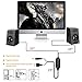 USB Powered Computer Speakers, Wired Stereo Desktop Bookshelf Laptop Speakers with Volume Control Ideal for Notebook, Laptop, PC, Desktop Tablet