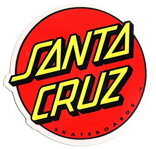 Santa Cruz Classic Logo Skateboard Sticker - large skate boa