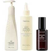 TREECELL Collagen Hair Care Routine Bundle – Day & Night Shampoos + Recovery Oil Essence for Hydration, Strength & Shine | For All Hair Types