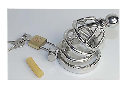 Keuschheitsgürtel für Männer, keuschheitskäfig edelstahl Keuschheits-Käfig mit extra langem Zwangsdilator, BDSM Bondage Penis