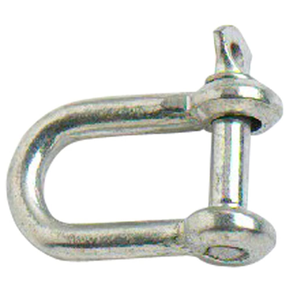 Merriway BH03764 (8 Pcs) D Shackles U Lock and Pin Wire Rope Fastener M8 5/16 inch BZP - Pack of 8 Pieces