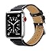 Marge Plus Compatible with Apple Watch Band 42mm 44mm, Genuine Leather Replacement Band Compatible with Apple Watch Series 4 5 (44mm) Series 3 2 1 (42mm) Sport and Edition,Black primary