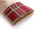 SANNO 18 inch Burlap Christmas Stockings, Large Bulk Woodland Moose Reindeer with Red Plaid Tartan Cuff Candy Bag Toy Socks Hanging Family Decorations Holiday Ornament