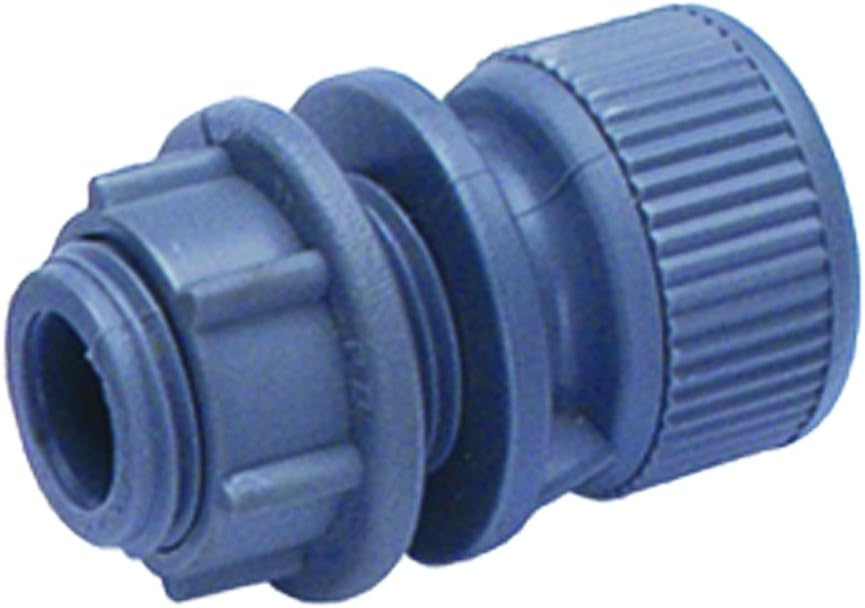BS7291 Part 1 and 2 Push Fit Tank Connector, Grey, 22 mm