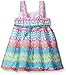 Youngland Girls' Chevron Chiffon Occasion Dress with Crochet Lace Shrug