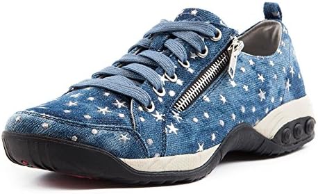 Therafit Shoe Women's Sienna Side Zip Sport Casual Walking Shoe 9.5 Navy