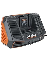 Ridgid r840095 Gen5 X ORIGINAL de OEM Dual Cargador de batería de química para 18 V de iones de litio o NiCad pilas (batería no incluida, solo cargador) (reacondicionado certificado)