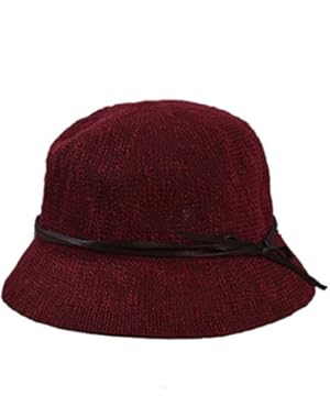 Women's Vintage Wool Felt Cloche Bucket Bowler Hat Winter Crushable Bowknot