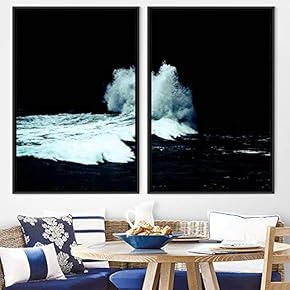 signwin 2 Piece Framed Canvas Wall Art Black...