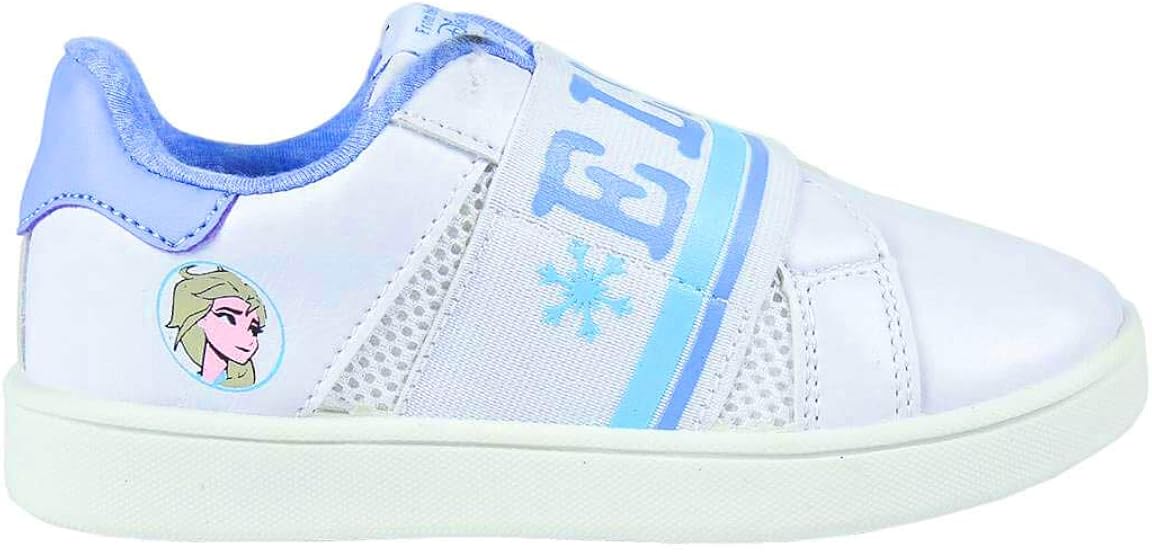 Scarpe per bambine e ragazze Senza Lacci Scarpe Sneakers Bambina Frozen 2  Elsa Disney Bianche/Celesti Taglie da 24 a 31 Scarpa Elastica  urban-earth.co.uk