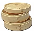 Joyce Chen 26-0012, Bamboo Steamer, 3-Piece, 12-Inch