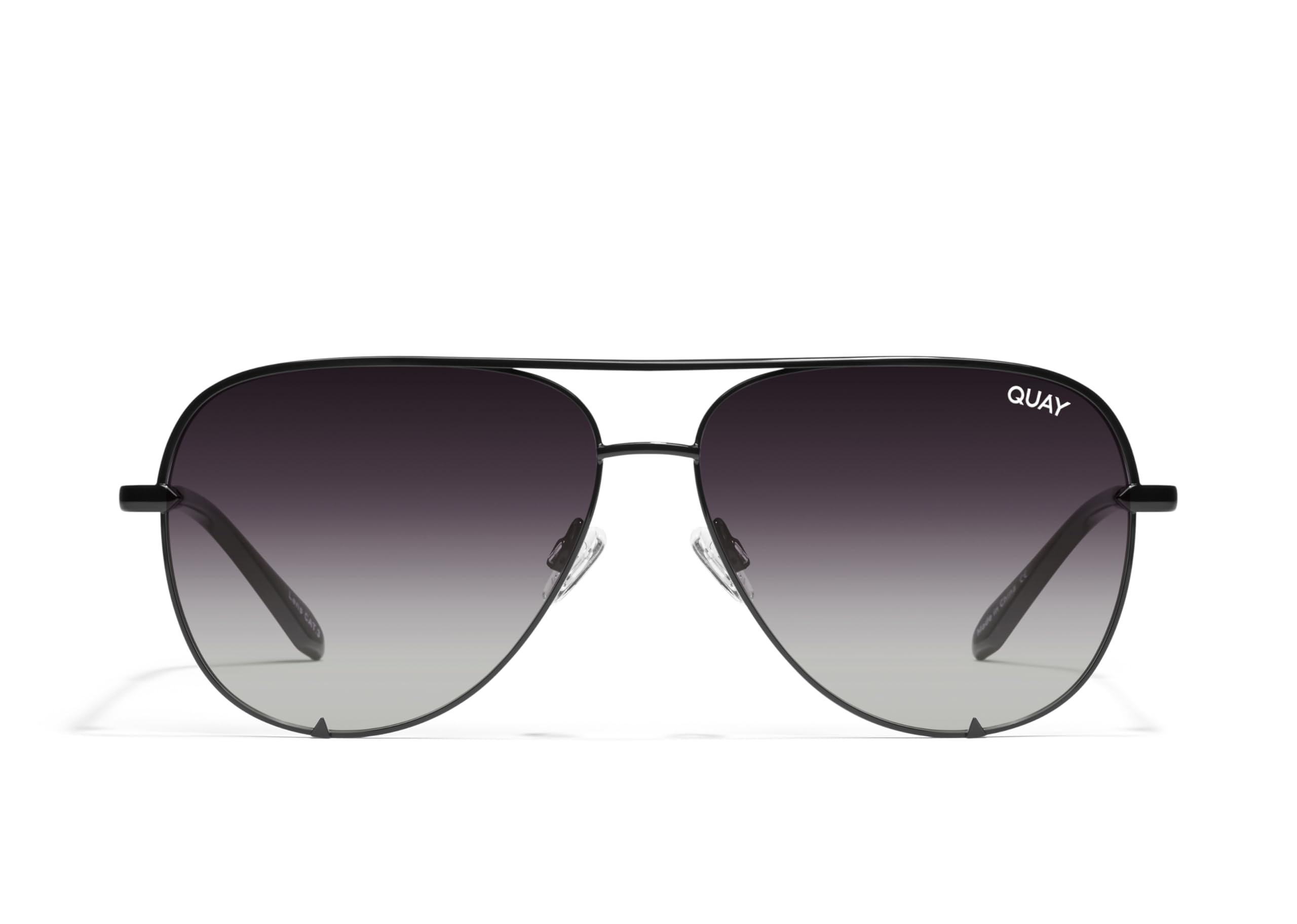 Photo 1 of Quay - Sunglasses for Men & Women, Polarized Aviator Lenses with UV Protection, Oversized Sunglasses (High Key Extra Large, Black)