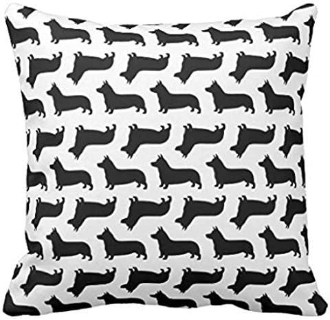 Pembroke Welsh Corgi Silhouettes Pattern Pillow Case