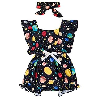 BFUSTYLE Newborn Baby Girl Floral Romper Toddler Flutter Bodysuit Outfit+Headband