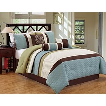Amazon.com: Chezmoi Collection 7-Piece Coffee Quilted