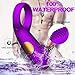 Cock Ring, Vibrating Penis Ring, Waterproof Rechargeable Couple Vibrator with 12-Speed Vibrations, Full Silicone Powerful Clitoris Massager Vibrators Adult Sex Toy (Purple)