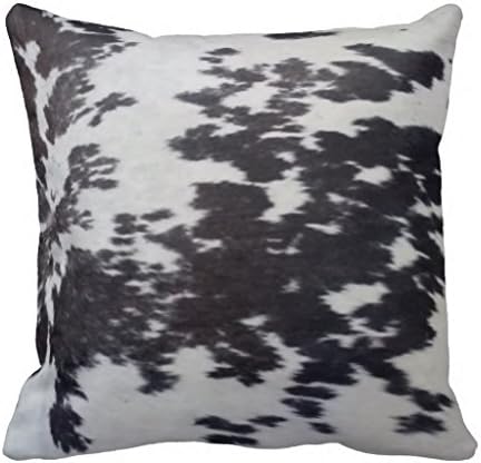 Holstein Cow Faux Leather Natural Hide Pillow Case 18" * 18"