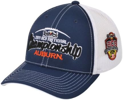 NCAA Auburn Tigers Trucker Mesh Universal Fitted Cap, Navy,