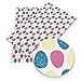 David accessories Printed Faux Leather Sheets Fabric Egg Rabbit Printed Synthetic Leather Canvas Back 9 Pcs 7.7