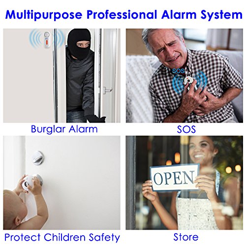 CPVAN-Window-Door-Security-Alarm-Sensor-DIY-Wireless-Home-Security-Burglar-Alarm-System-with-1-Siren-Unit-2-Magnetic-Sensors-and-1-Remote-Control-Easy-Installation-Ideal-for-HomeApartmentOffice