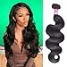Body Wave WeaveBrazilian Virgin Hair Body Wave Hair Weave one Bundles 16inch 100% Unprocessed Virgin Human Hair Weave Natural Black