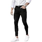 GINGTTO Mens Skinny Pants Tapered Leg Stretch Slim Fit Dress Pants for Men
