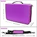 YOUSHARES Colored Pencil & Gel Pen Case in Large Flexible Slot - PU Leather Colored Pencil Case with Zipper Holds 180 Colored Pencils or 140 Gel Pens - for Watercolor Pencils, Gel Pens（Purple）