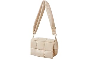 NAARIIAN Shoulder bags for women, Light-weight small puffer purses waterproof, hand-woven puffy bag crossbody handbag