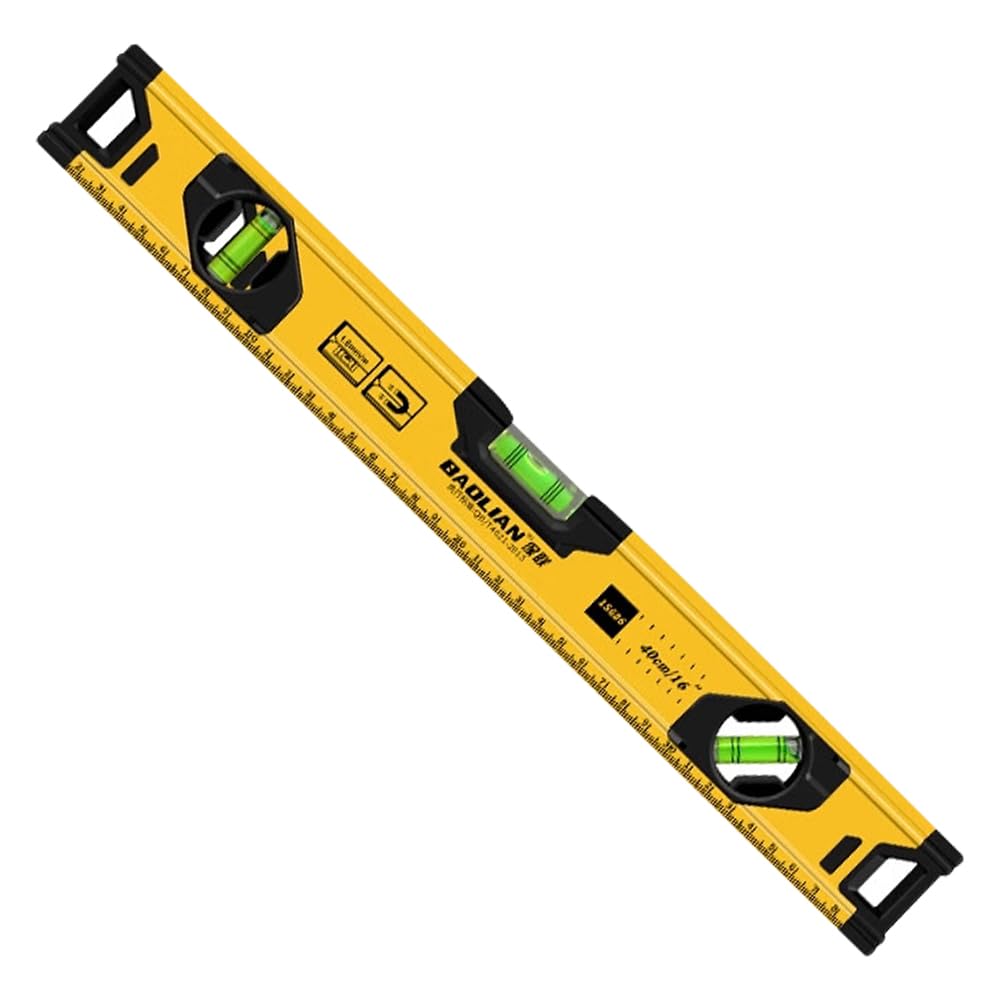 DAJASD Aluminium Alloy Spirit Level, 400 mm/16 Inch Torpedo Level with Magnetic Base and 3 Bubble 45°, 90°, 180°, Magnetic Small Leveler Tool for Decoration, Home Furnishings