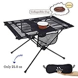 FRUITEAM Portable Camp Table Camping Chair Outdoor Sporting Folding Beach Table Roll Up Picnic Table with Carry Bag for Backpack Hiking Camping