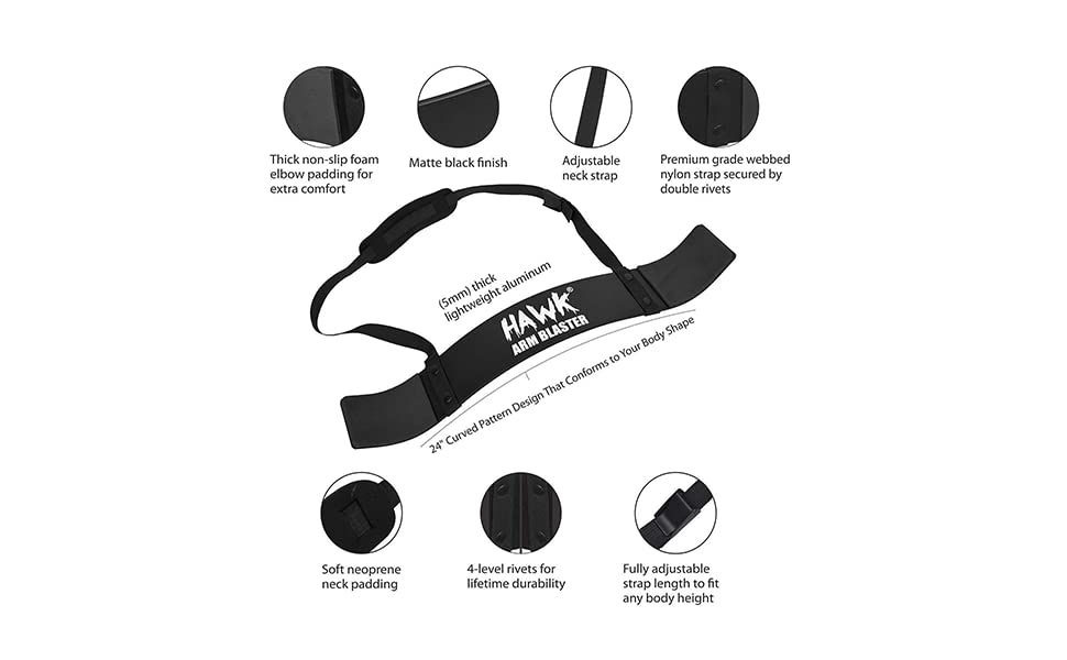 Hawk Sports Arm Blaster for Biceps & Triceps, Bicep Curl Support