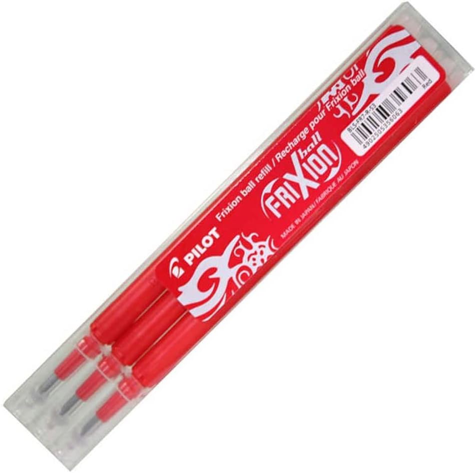 Pilot Refills for Frixion Rollerball 0.7 mm Red 3 Pack