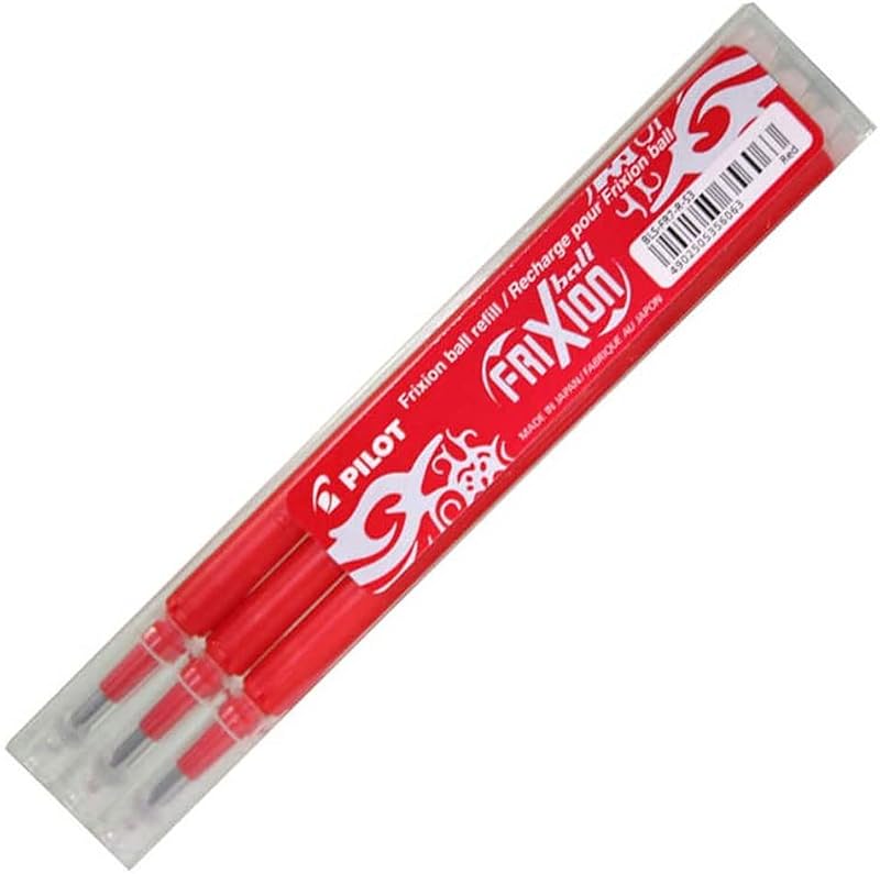 Pilot Refills for Frixion Rollerball 0.7 mm Red 3 Pack