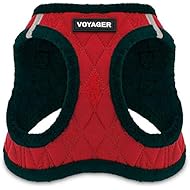 Voyager Step-In Plush Dog Harness - Soft Plush, Step in Vest Harness for Small & Medium Dogs by Best Pet Supplies, Inc., Inc. - Red Plush, X-Small (Chest: 13