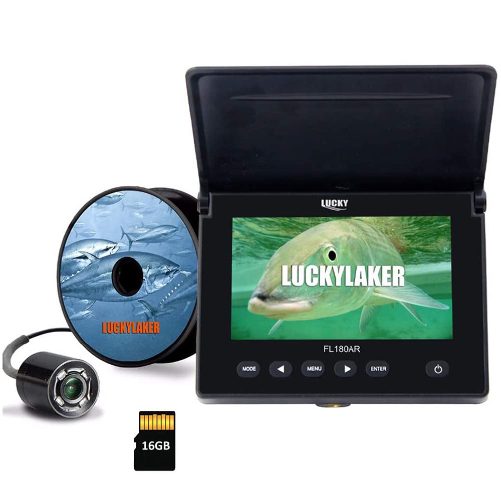 LUCKY Underwater Fishing Camera with Fish Finder, Infrared LED, Portable, 4.3" TFT LCD Monitor, Boat, Kayak, Sea Fishing