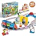 Minmi Motorized Train Set and Tracks Building Blocks - Battery Operated (107 Piece Set - Jumbo)