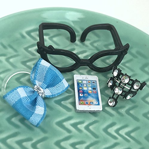 Littlest Pet Shop LPS Bow Nerd Glasses Phone Accessories Lot - CAT NOT Included