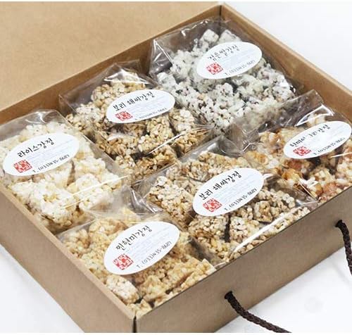 [Byeolttang Hangwa] Bite-sized Grain&Seeds Gangjeong 300g/10.5oz 5 Flovor Set, Hangwa(한과), Korean Style Grain Crunch, a delicious, sweet, crispy Korean dessert