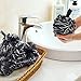 4 Packs Bath Loofahs-Eco-friendly Carbonized Bamboo Bath Shower Sponge Mesh Pouf Loofahs Shower Ball Loofahs Bath Sponge-Exfoliate,Cleanse,Soothe Skin (60g/pcs)