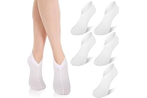 CIATBYYJ 10-Pack White Spa Cotton Socks, Reusable Hydrating Socks, Cotton Blend Breathable Foot Mask Sleeves for Dry, Cracked Feet Relief, Overnight Moisturizing Foot Care, Home SPA Therapy