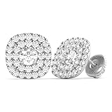 Diamond Studs Forever 14K Gold Diamond Double Halo
