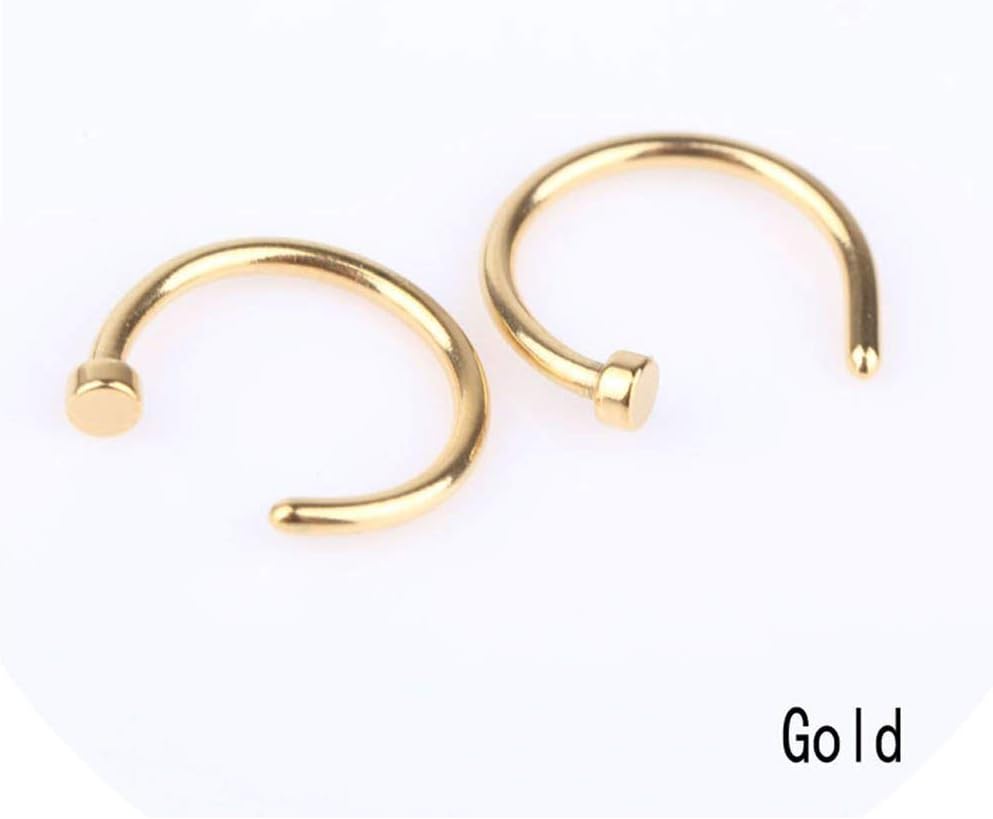 1 Pair Style Medical Hoop Nose Rings Clip On Nose Ring Body Fake Jewelry For Women