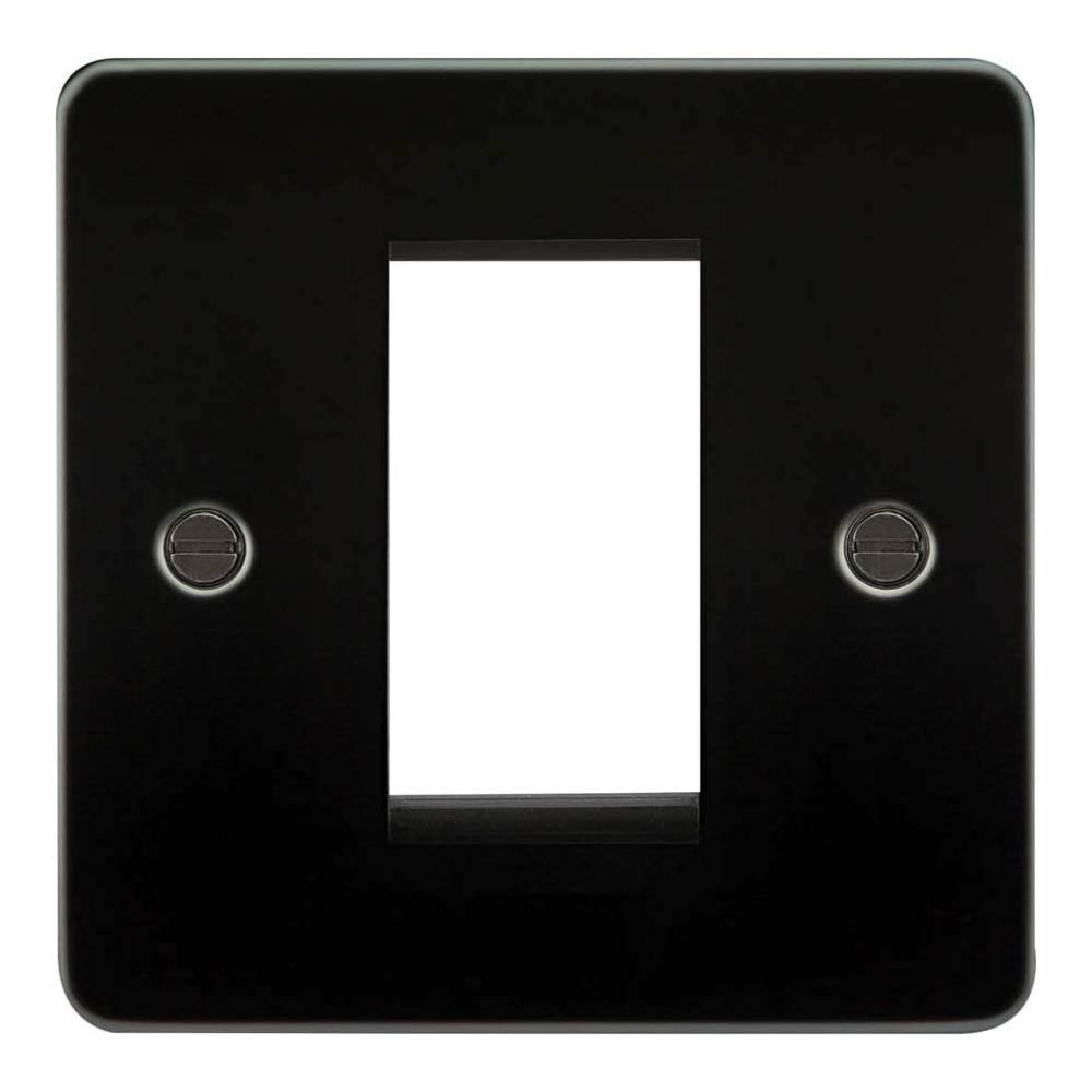 Knightsbridge FP1GGM Flat Plate Modular Faceplate, Gunmetal, 1G