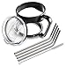 Doinshop 4PCS Insulated Set 30 Oz Stainless Steel Tumbler Mug Handle+Straws+Cleaning Brush+Splash Proof Lid