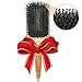 Boar Bristle Flat Hair Brush with Detangle Nylon Pins for Frizzy-Free, Smooth, Shiny Hair – Best Paddle Brush for Blow-drying, Detangling, Straightening All Hair Types, Women or Men