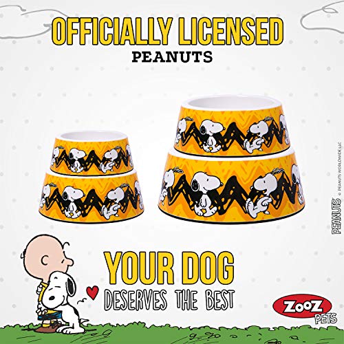 ZOOZ PETS Snoopy Dog Bowls - Official Peanuts Safe Material Dog Bowl ...