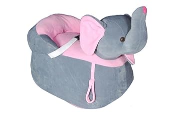 Jassi Toy Imported Premium Quality Elephant Shape Soft Toy Chair seat for Baby Sitting - 42 cm