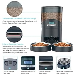 Cat Feeder, HoneyGuaridan 6.5L Automatic Pet Feeder